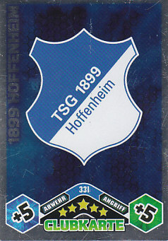 Emblem TSG 1899 Hoffenheim 2010/11 Topps MA Bundesliga Clubkarten #331